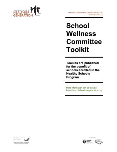 Picture of the School Wellness Committee Toolkit from Alliance for a Healthier Generation